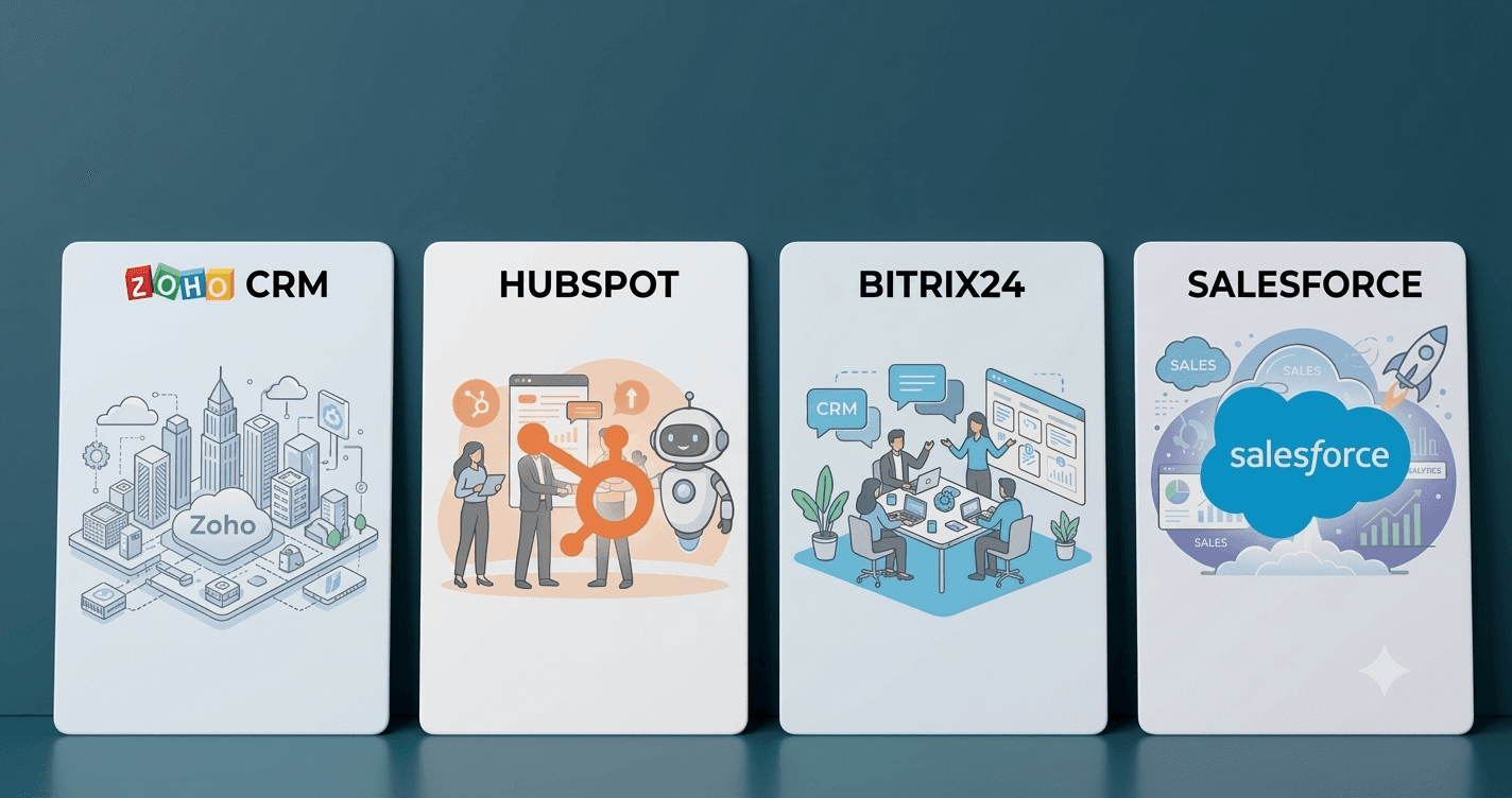 Zoho CRM vs HubSpot vs Bitrix24 vs Salesforce: An Honest Comparison